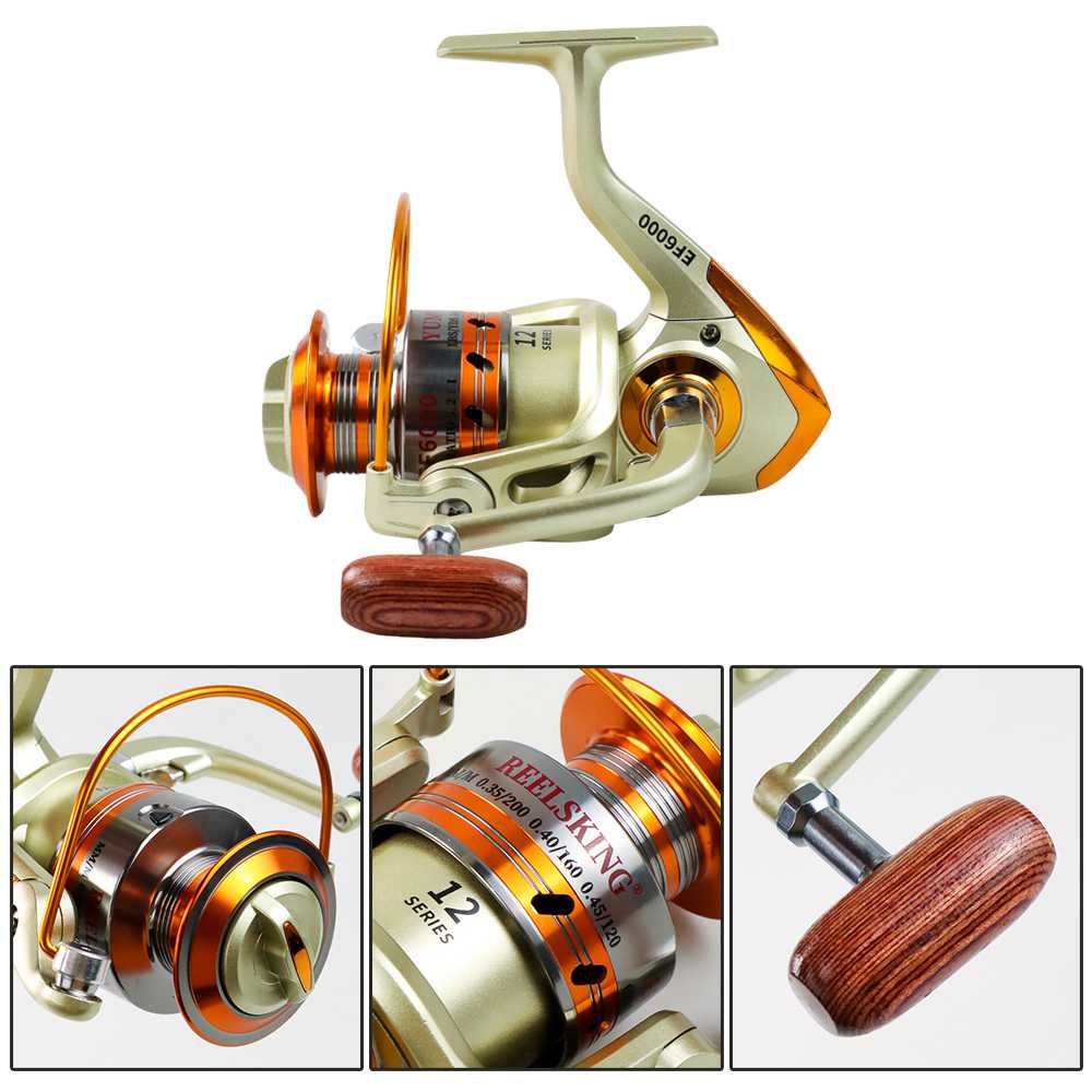 YUMOSHI Gulungan Pancing EF6000 Fishing Spinning Reel 12 Ball Bearing