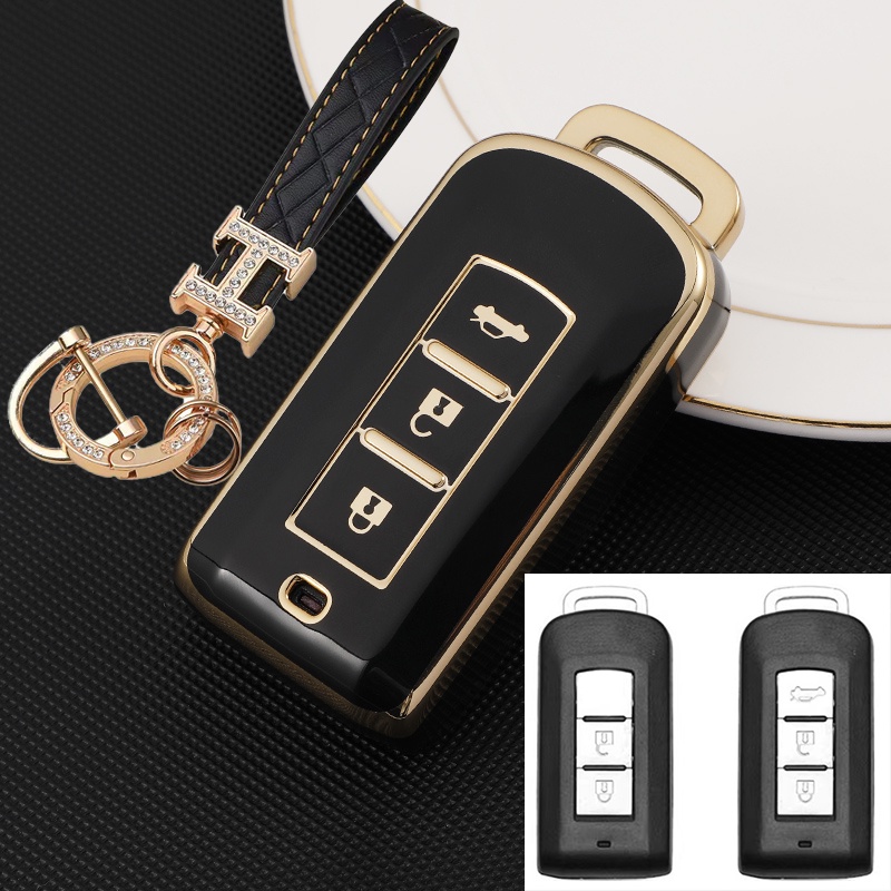 For Mitsubishi ASX / Xpander / Triton / Outlander / Mirage keyless remote car key leather case cover