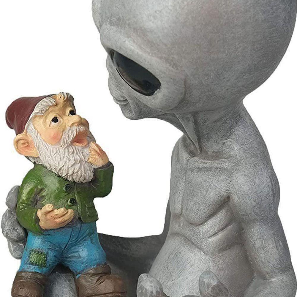 [Elegan] Patung Gnome Alien Halaman Teras Luar Angkasa DIY Accesories Hiasan Taman Indoor Untuk Dekorasi Kamar Tidur Miniatur Alien