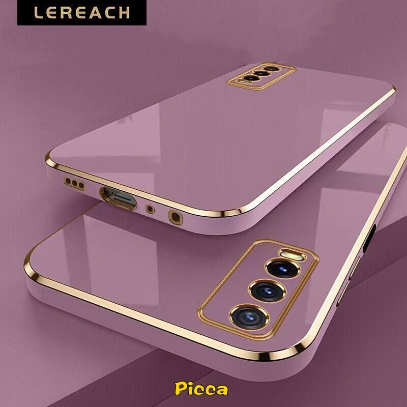 Luxury Ultra Thin Plating Case Oppo A17 A57 A15 A12 A96 A16 A5s A7 A3s A16K A95 A74 A55 A15s A16E A11K A35 A12E A36 A76 Halus Warna Soild Glitter Lembut Anti Jatuh Electroplate Cover