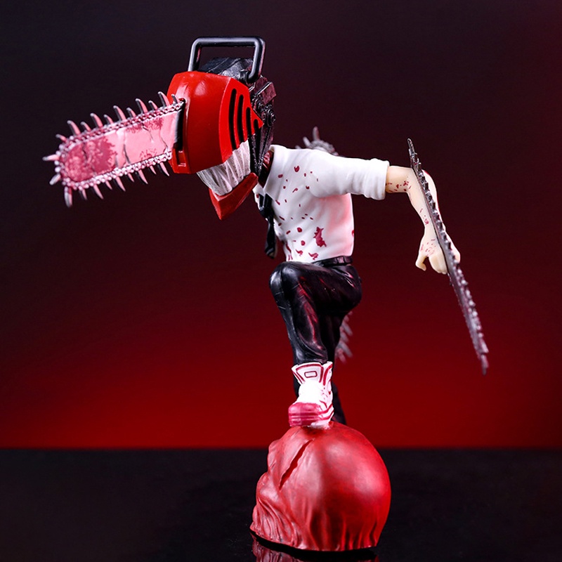 Baru 17 cm Chainsaw Man Denji Figure Pvc Patung Chainsawman Anime Action Figurine Model Koleksi Boneka Dekorasi Rumah