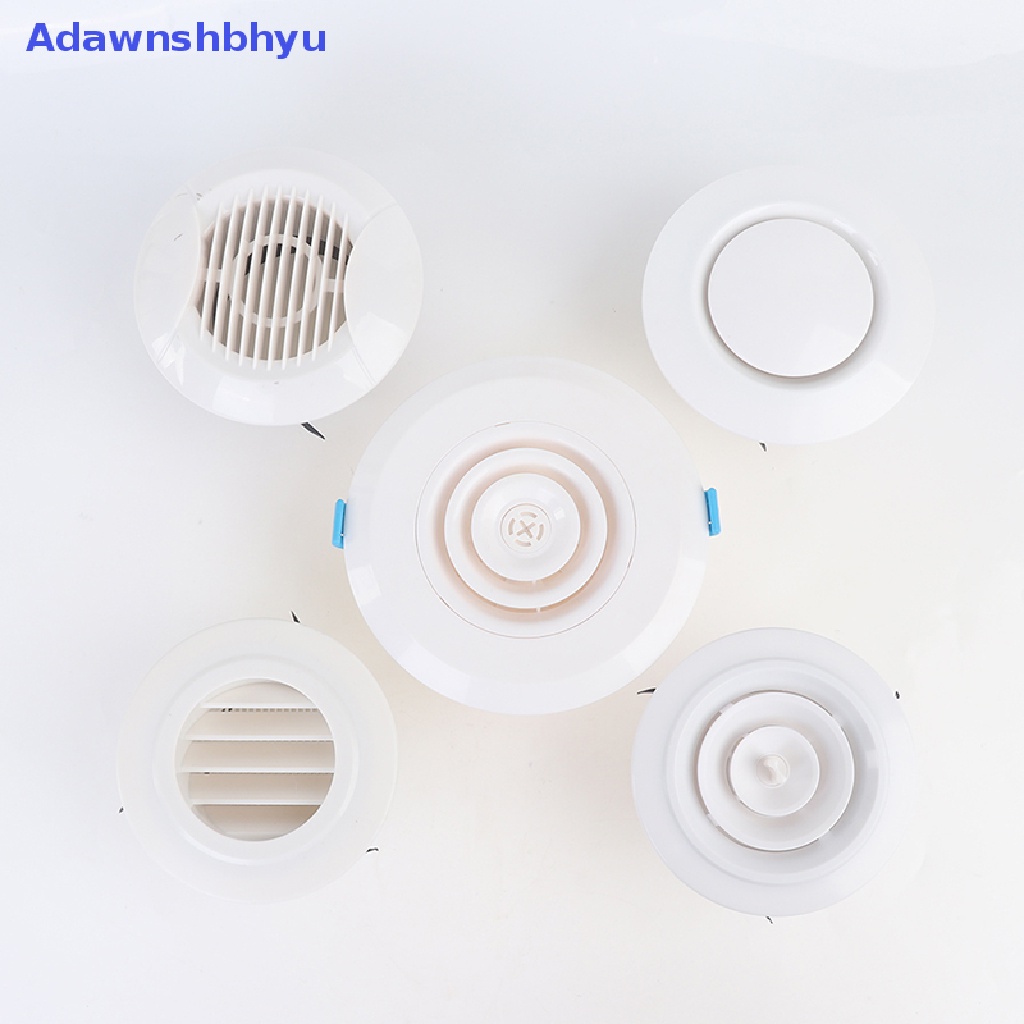 Adhyu 1pc Penutup Ventilasi Udara Bulat Ducg Plafon Lubang Dinding ABS Air Vent Grille ID