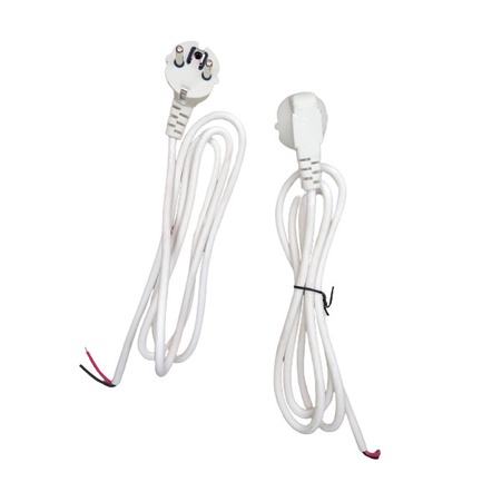 Kabel AC Buntung isi 2 Cabang Kepala Besar - Putih