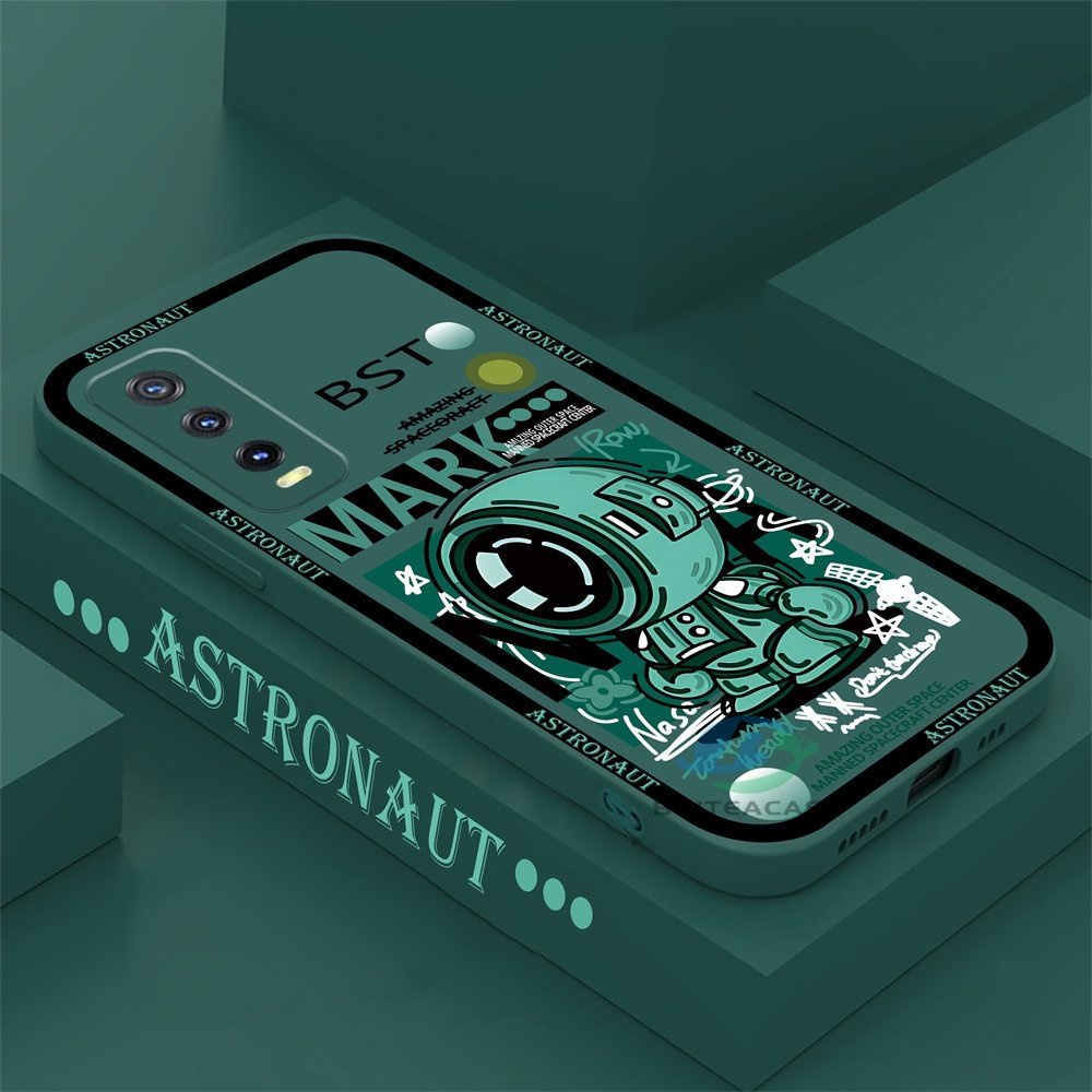 Casing hp Redmi Note 11S 11 Pro Redmi 10C 10A 9C 9T Note 10 5G Note 10S Note 9s Poco M3 Pro X3 Pro NFC Green Series Astronot Casing Ponsel Silikon Lembut Binteacase