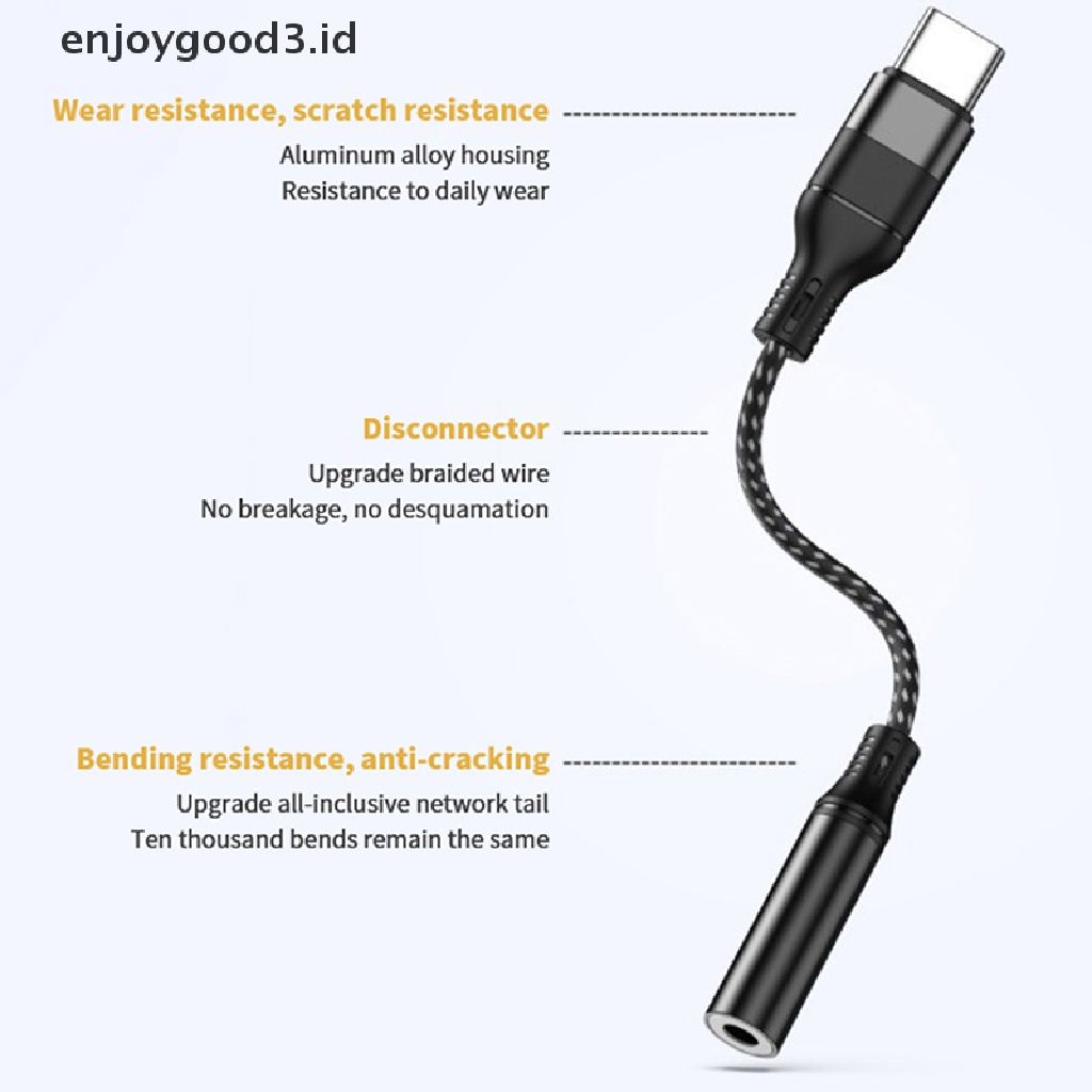 [Rready Stock] Converter Adaptor Jack Earphone USB C Ke 3.5mm Tipe C (ID)