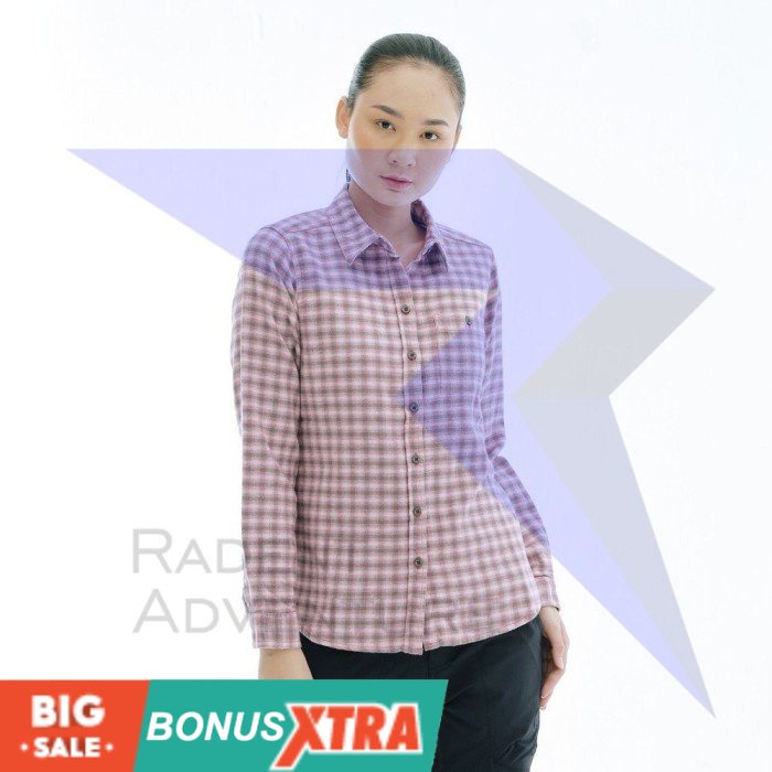 Kemeja Cewek EIGER1989 X-NOMAD 2.0 LS SHIRT Pink 91000 5356 Original KEREN AWET