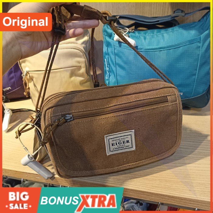 Tas Selempang Cewek EIGER19891989 BTR CANVAS SLING POUCH WS Bag 91000 7597 Ori Bandung