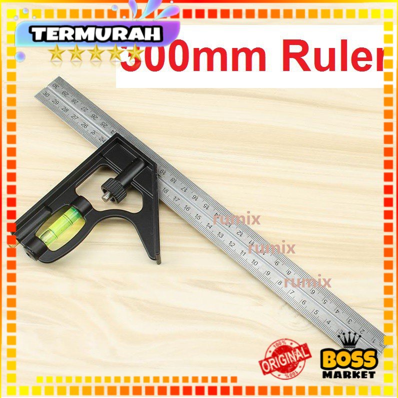 

Pasekon Penggaris Siku Tukang Waterpass Penggaris Siku Lantai Jendela Sudut Ruangan 30 CM