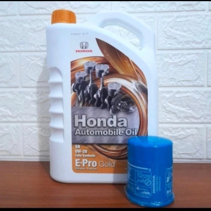 Paket ganti oli Honda epro gold 0w-20