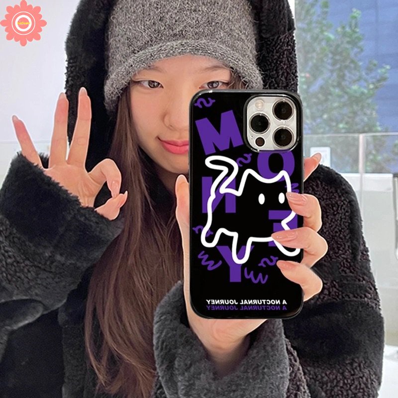 Kacamata Hitam Kartun Anjing Keren Case Kompatibel Untuk iPhone 7Plus XR 11 14 13 12 Pro Max X XS Max7 8 Plus SE 2020 Glossy Halus Shockproof Soft Cover