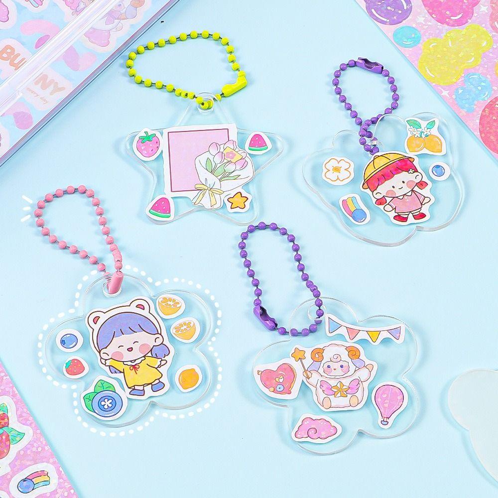 SKJK   Guka Stiker Set Lucu Anak Hadiah Goo Chuck DIY Gantungan Kunci Tangan Akun Bahan DIY Kotak Penyimpanan DIY Keyring Goo Card Sticker Set