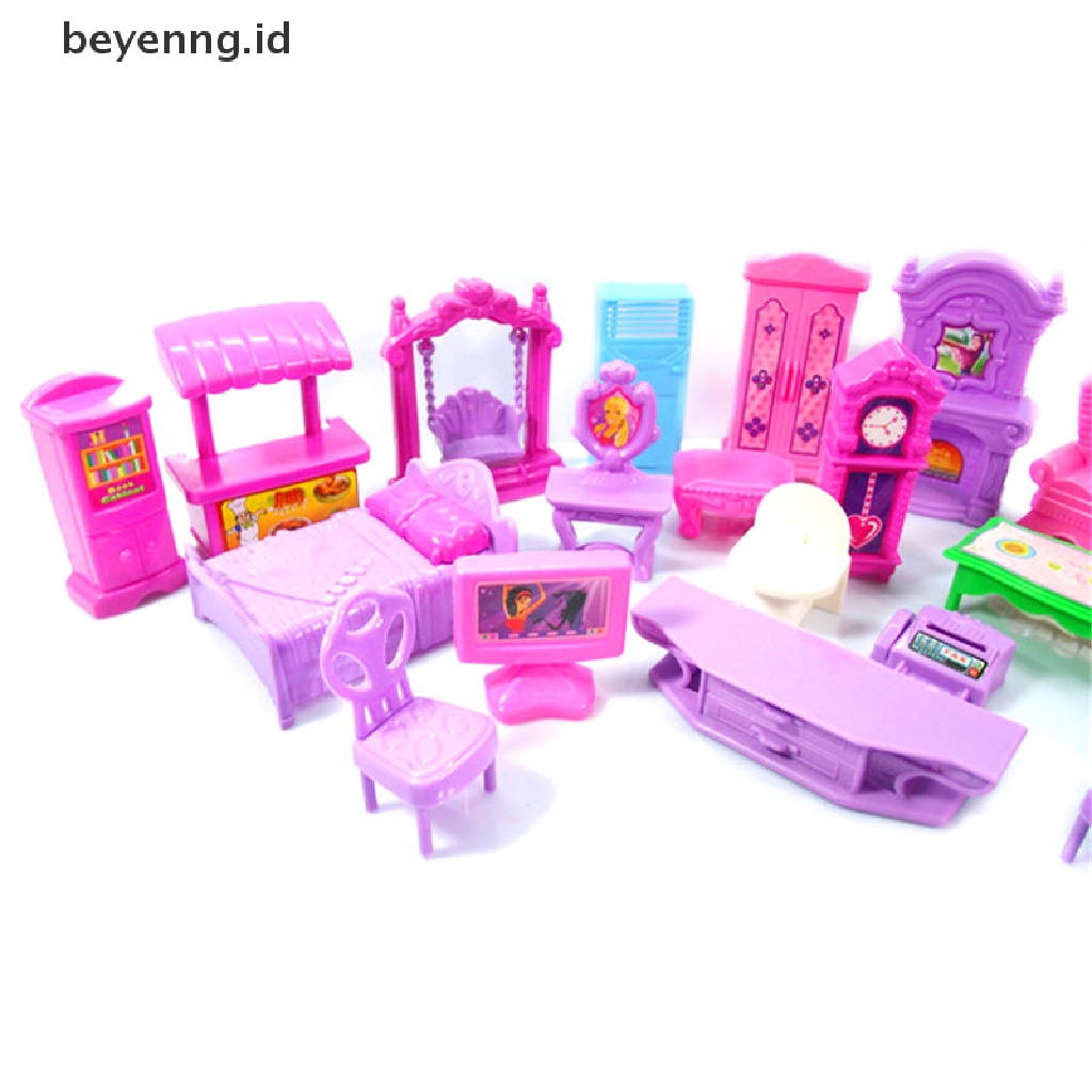 Beyen Plastic Furniture Doll House Family Christmas Xmas Toy Set for Kids Children ID