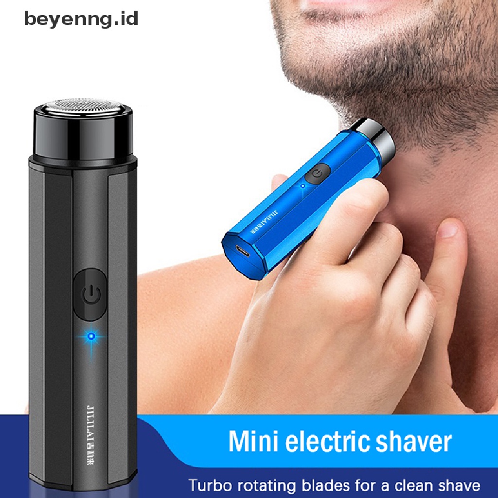 Beyen 2022alat Cukur Elektrik Mini Pria Portable Electric Razor Beard USB Shaver ID