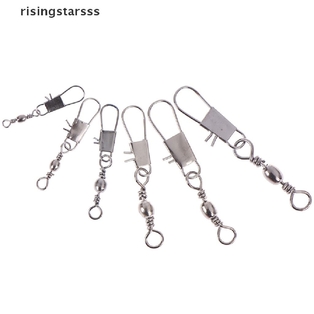 Rsid Span-new Barrel swivels rings Konektor Pancing Dengan interlock fishing lure Jelly