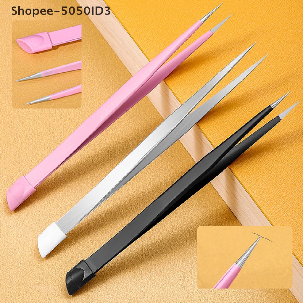 [HOT] Pinset Kuku 3D Rhinestones Picker Nail Art Tools Dengan Kepala Penekan Silikon [ID]