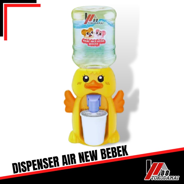 Dispenser Mini Galon Portable Anak Air Minum Karakter Bebek - Bebek Kuning