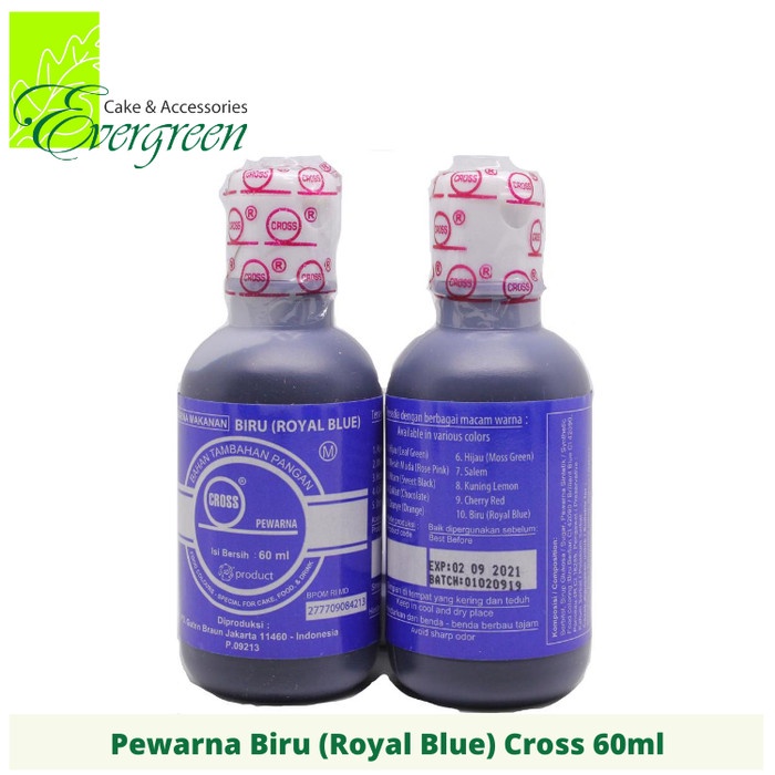 

✨NEW✨ -Pewarna Makanan Cross Biru (Royal Blue) 60ml- 1.1.23