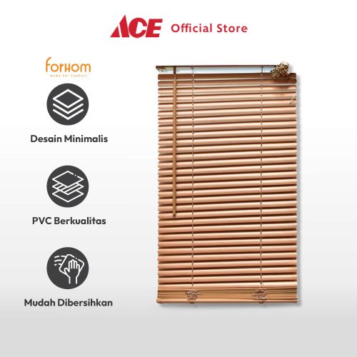 ACE FORHOM 60X180 CM VENETIAN BLINDS 25 MM - COKELAT TIRAI PENUTUP ROLL KERAI HORDENG GULUNG