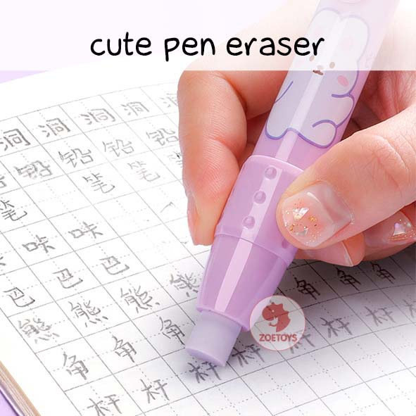 Zoetoys Cute Pen Eraser | Penghapus Pensil Mekanik Lucu Gambar Kartun Mechanic Korean Style Eraser Mechanic Pencil | Perlengkapan Menullis Sekolah Anak