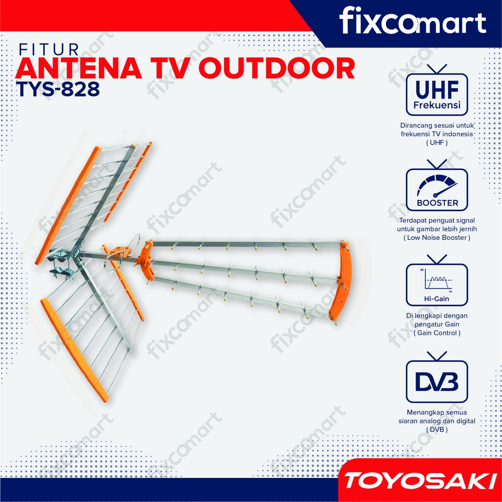 Antena TV Digital OUTDOOR Toyosaki TYS 828