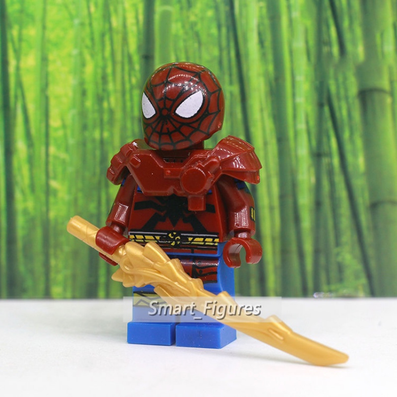 Spider-man Mini-figure Marvel Spider-Man Role-playing Thor Moonlight Knight Generasi Pertama Suit Knight Spider-Man Rakitan Blok Bangunan Mainan