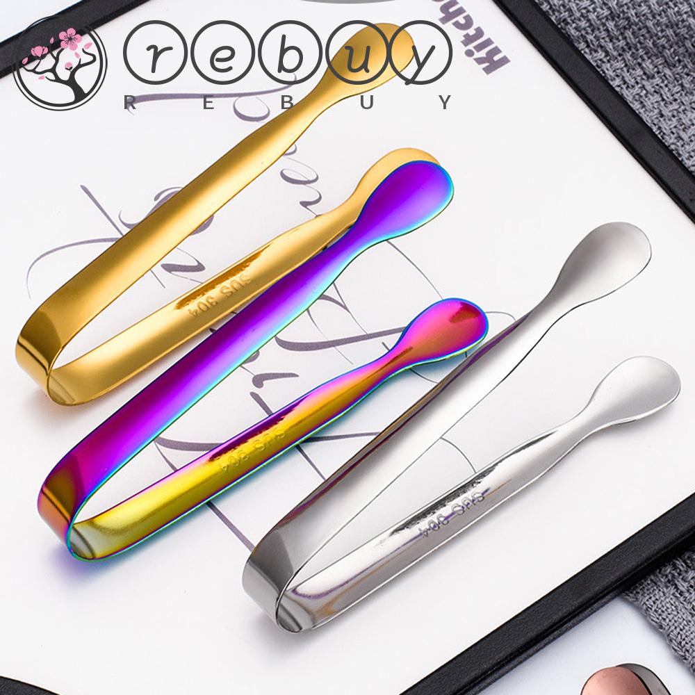 REBUY Mini Ice Tongs Multicolored Kitchen Accessories Cube Sugar Tongs Tea Small Party Dessert Bar Utensil Bread Food Serving Clip/Multicolor