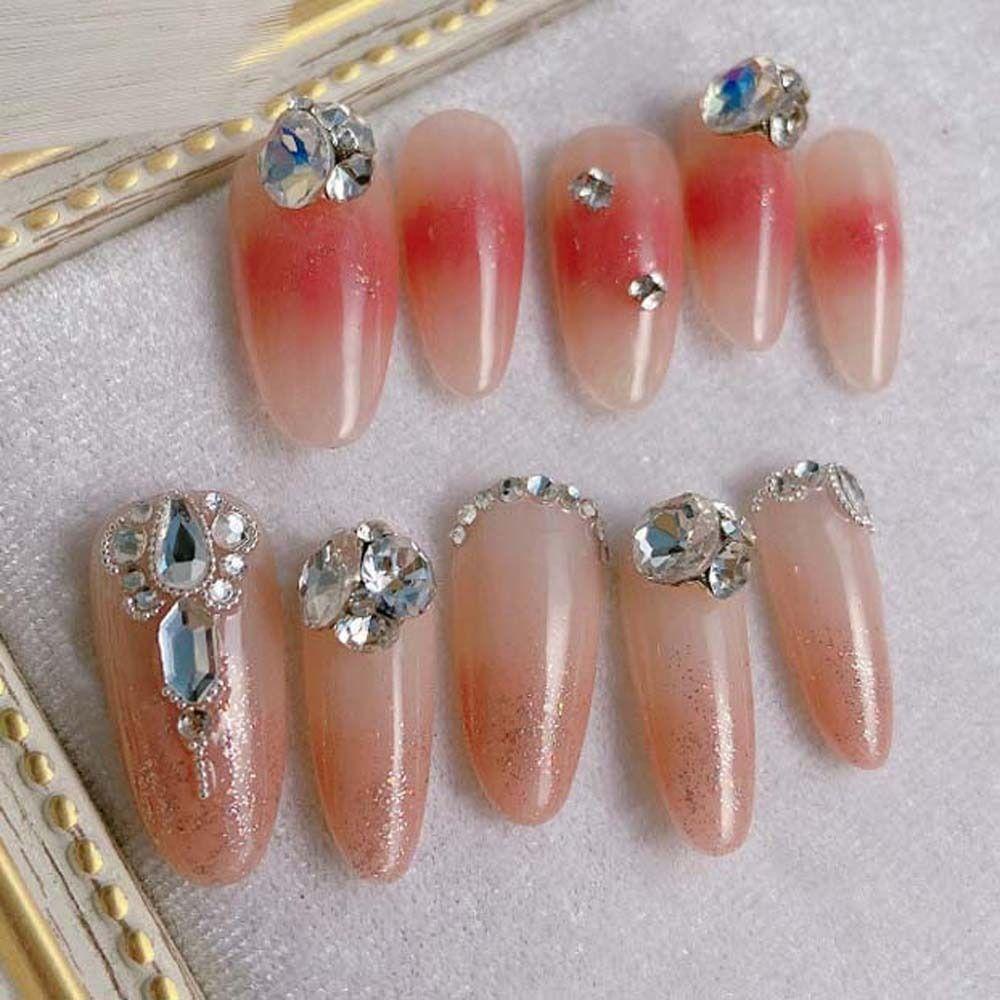 AUGUSTINA Agustina Kuku Rhinestones Pesona Kuku Manicure Aksesoris Jepang Nail Art Aurora Profiled Drills 3D Nail Art Drills