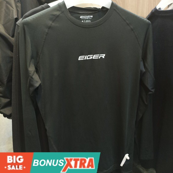 Kaos EIGER19891989 SHINGIRO UNDERSHIRT Tshirt Black Hitam 91000 7145 Original Bandung