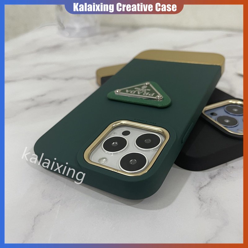 Plating Gold Soft Case Untuk iPhone 14 Pro Max 14Plus 13Pro 12Pro Max 11Pro X Xr Xs Max Silikon Penutup Belakang