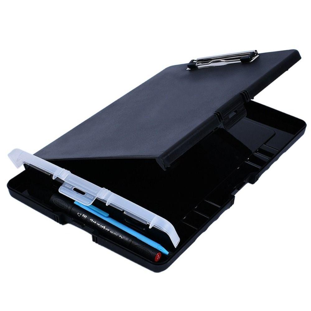 Lanfy Clipboard File Box Case Alat Tulis Sekolah File Organizer Tulisan Pad Dokumen Test Penyimpanan Kertas Clipboard