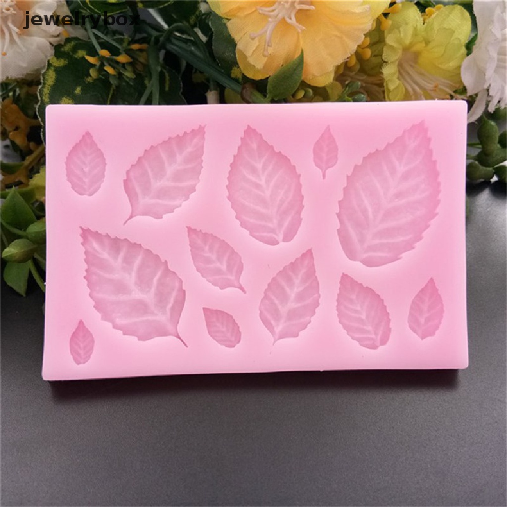 [jewelrybox] Cetakan Silikon Bentuk Daun Leaves Cake Decor Fondant Cookies Moulds Alat Baking Butik