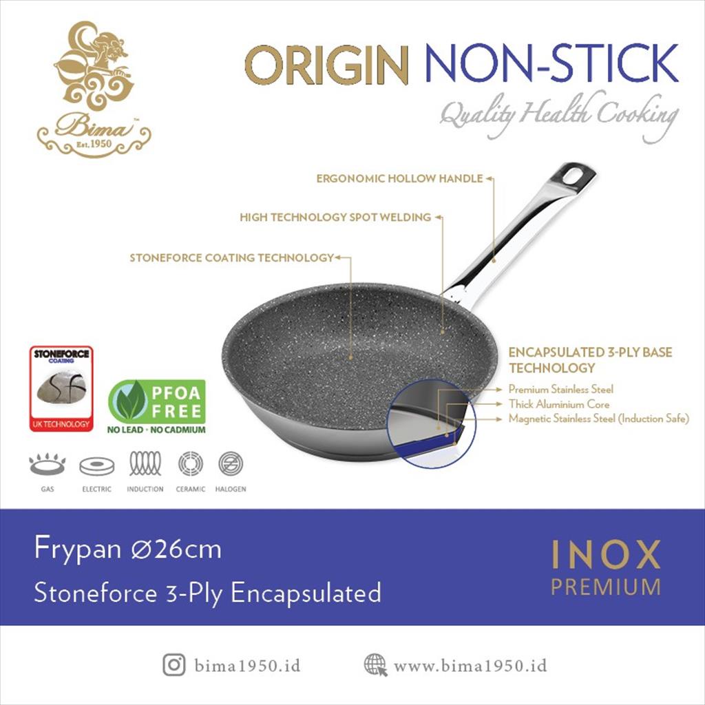 BIMA ORIGIN FRYPAN INDUCTION 26 CM B2003726 STONEFORCE COATING