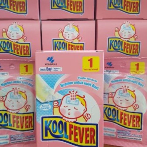 KOOL FEVER Baby Plester Obat Penurun Panas Demam Pada Anak Meredankan Sakit Kepala 1lembar