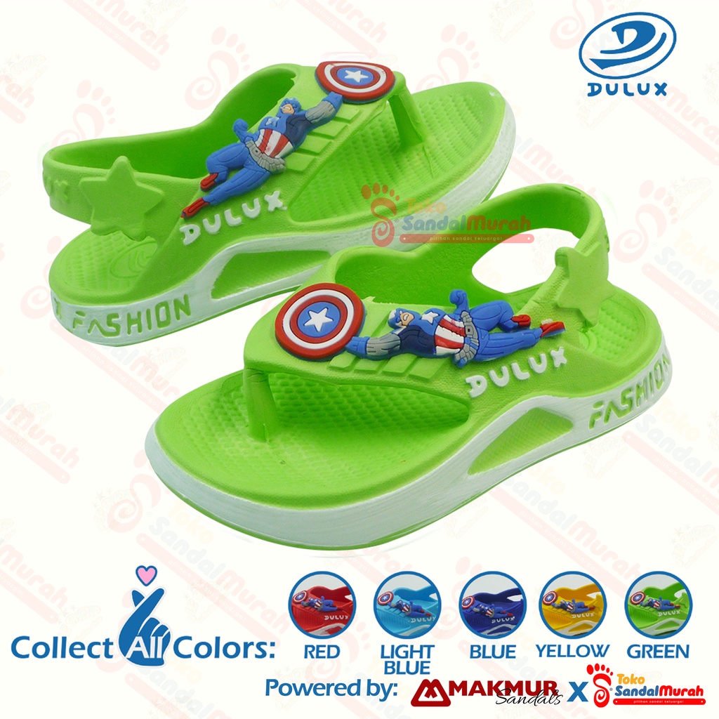 Toko Sendal Murah - Sandal Jepit Anak Uk 20 - 25 / Sandal Anak Laki - Laki / Sandal Anak Captain America / Sandal Anak Fashion / Sandal Anak Tali Belakang [Toko Sendal Murah M 529 E]