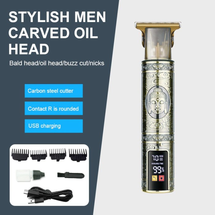 Alat Cukur Rambut Elektrik Hair Clipper Trimmer Model Buddha - T9