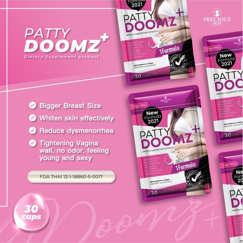 PATTY DOOMZ  / PRECIOUS SKIN / SUPLEMEN / PEMUTIH BADAN / ANTI AGING / THAILAND