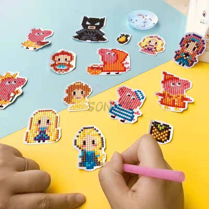 DIY Diamond Sticker Bead Painting Kit Anak Seni dan Kerajinan Mainan Aktivitas Paskah