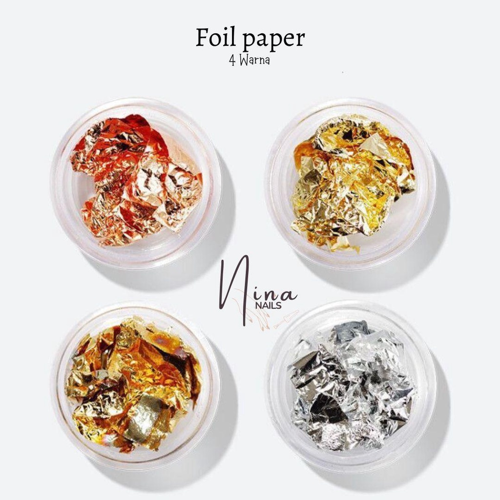 12x Foil Mix  box Nails Art Decorations