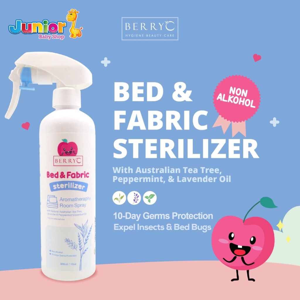 Berry C Bed&amp;Fabric - Spray Anti Tungau, Serangga &amp; Bakteri Non Alcohol Aman untuk Kain, Kasur &amp; Sofa