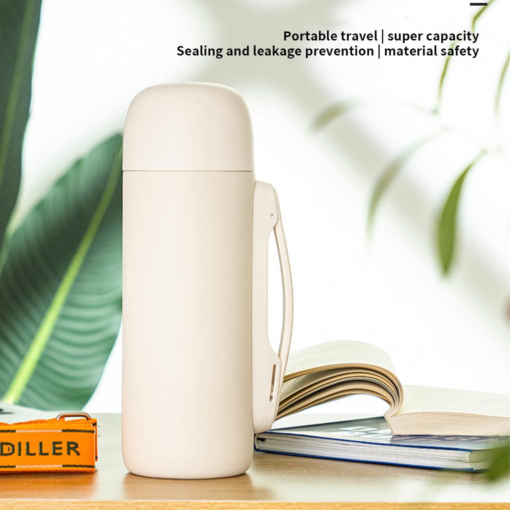 Vacuum Flask Stainless Steel Insulated Kapasitas Besar Gagang Botol Air Mug Kopi Teh Travel Mobil Bisnis Outdoor