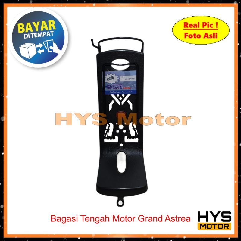 HYS Bagasi Tengah Grand Astrea - Penjepit Barang Variasi Aksesoris Motor Honda Bahan Besi Kuat