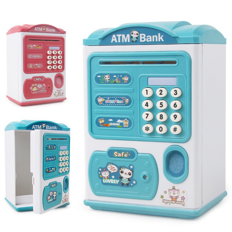 【COD】Celengan Fingerprint Safe Brankas Mainan Tabungan ATM Edukasi Anak