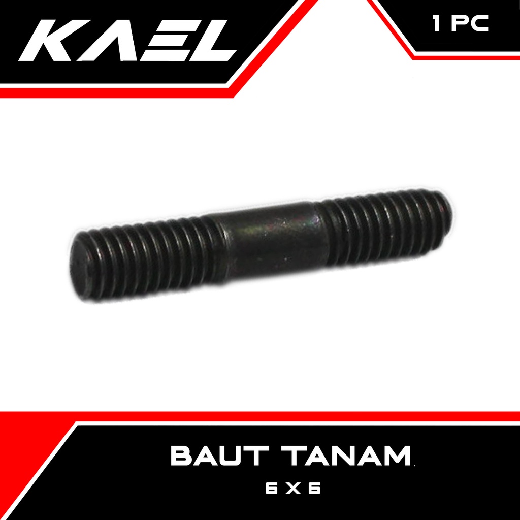 Baut Tanam 6x6  Baud Insulator Intake Manipul Manifold Manifol Intek Knalpot Kenalpot 6 x 6