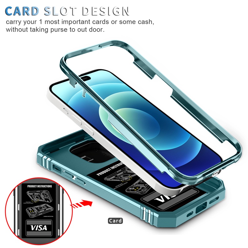 IPHONE Untuk Iphone14 13 12 11 Pro X XS XR Max6 7 8 14 Plus Jendela Push Ring Hard Case Fashion Magnetic Support Casing