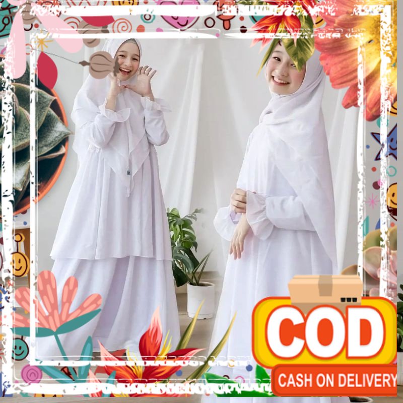 GAMIS ANAK REMAJA TANGGUNG USIA 10-11-12-13-14-15 TAHUN ARYANA SYAR'I KIDS BAHAN CERUTY BABYDOLL GAM