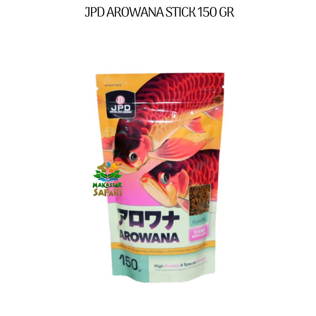 JPD Arowana Stick 150 gr Pakan Pelet Makanan Ikan Arwana Super Red dll
