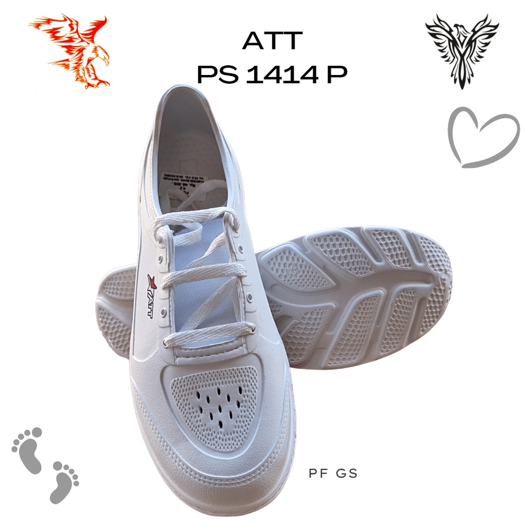 Sepatu Sneakers Pria ATT PS 1414 Phylon EVA PUTIH Tali Ringan 39-42