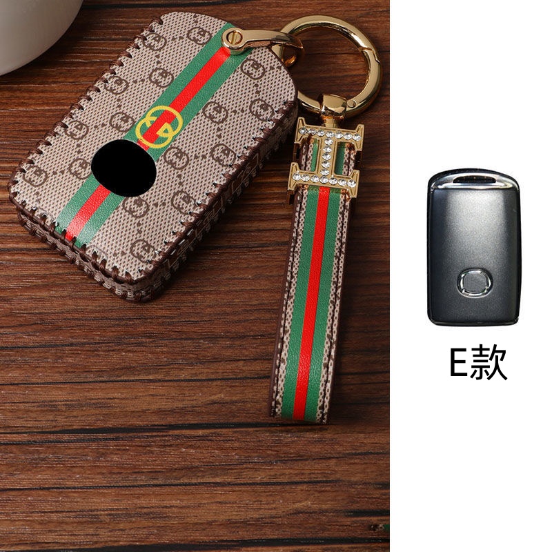 Cocok Untuk Kotak Kunci Mobil Mazda 3 CX-4 CX-5 CX-7 Gantungan Kunci Kulit Leather Case Car Key Box Key Chain