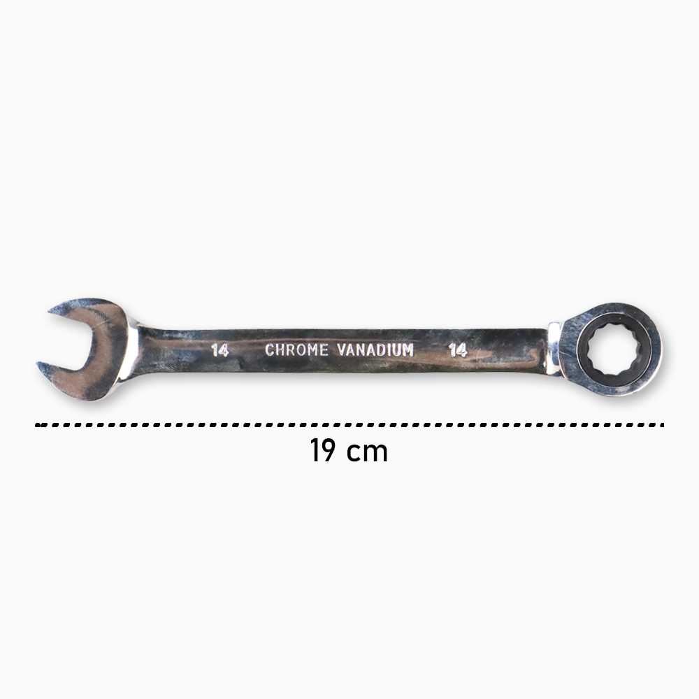 (BISA COD) FTIHSHP SAIKE Kunci Pas Ring Ratchet Kombinasi Chrome Vanadium - CV72