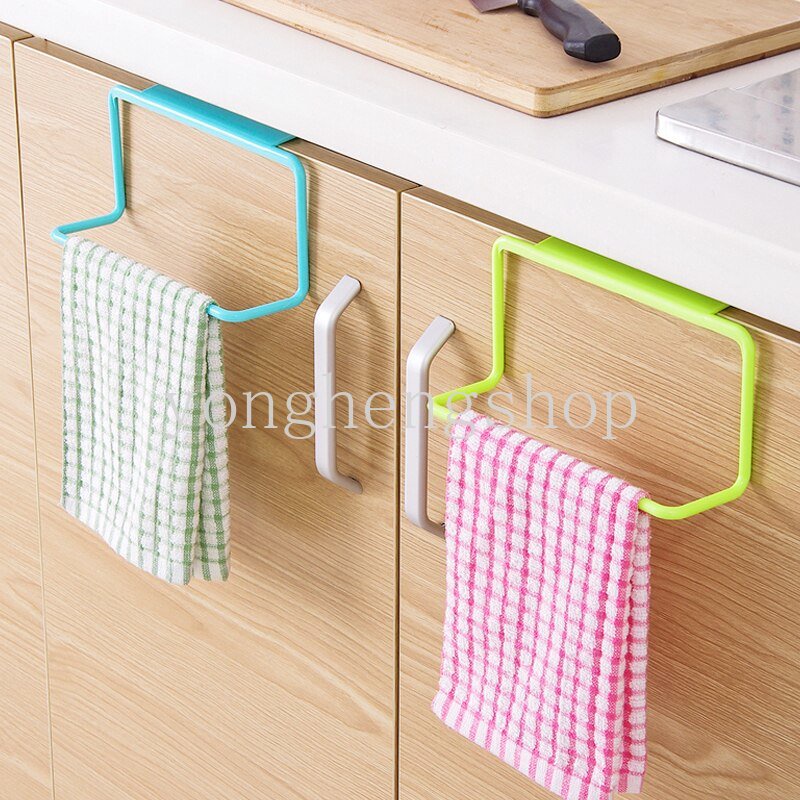 Rak Handuk Multifungsi Bebas Pukulan Lemari Kabinet Gantungan Hook Pintu Belakang Gantungan Hand Towel Rag Storage Shelves Holder Kamar Mandi Dapur Organizer